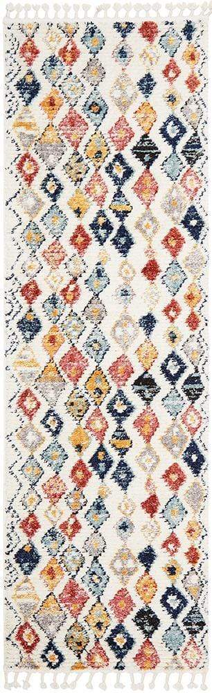 Marrakesh Diamond in Multi : Runner Rug