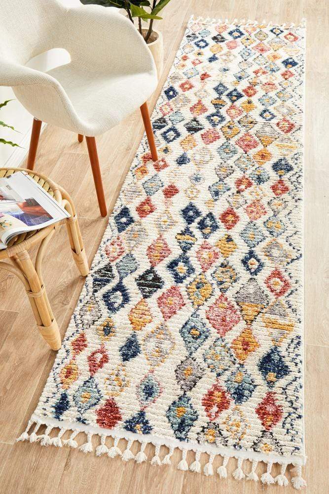 Marrakesh Diamond in Multi : Runner Rug