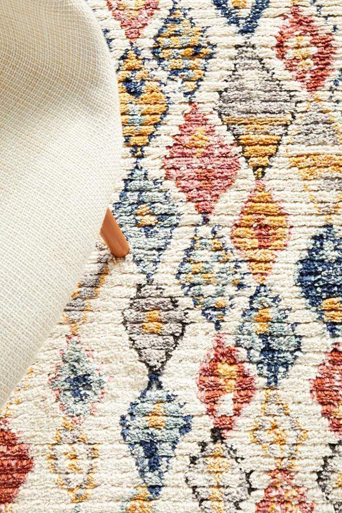 Marrakesh Diamond in Multi : Runner Rug