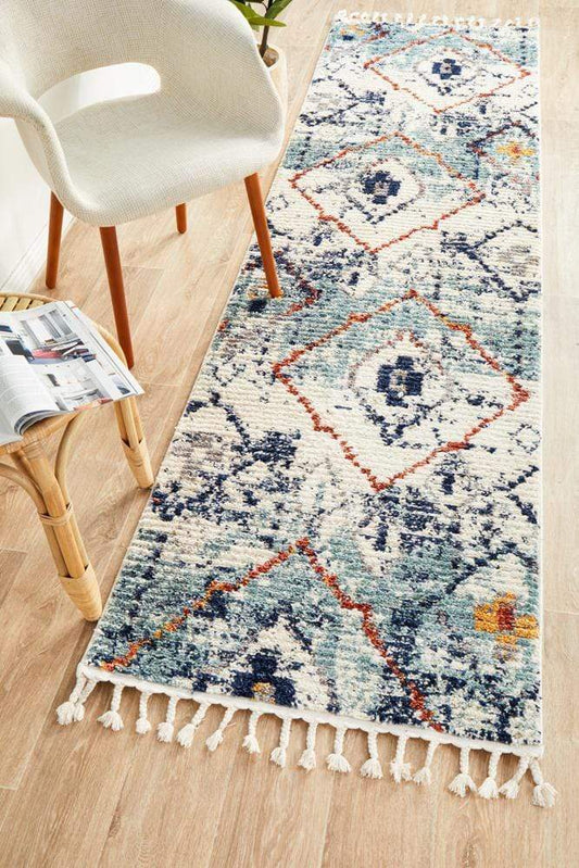 Marrakesh Blue Runner Rug