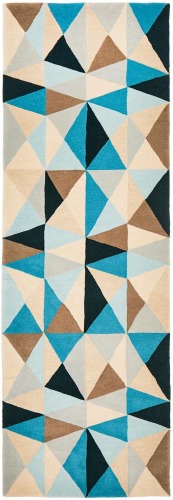 Turquoise Matrix Runner Rug