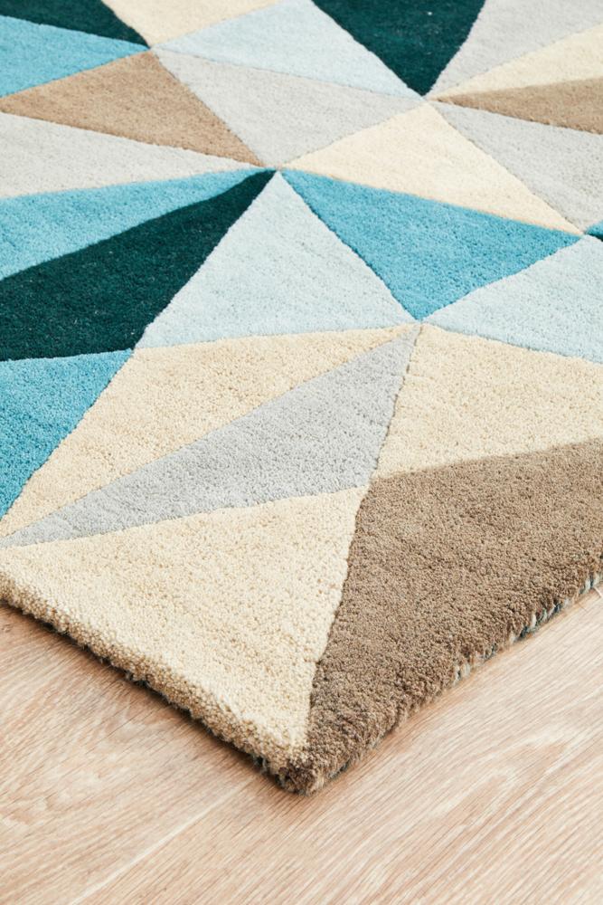 Turquoise Matrix Runner Rug