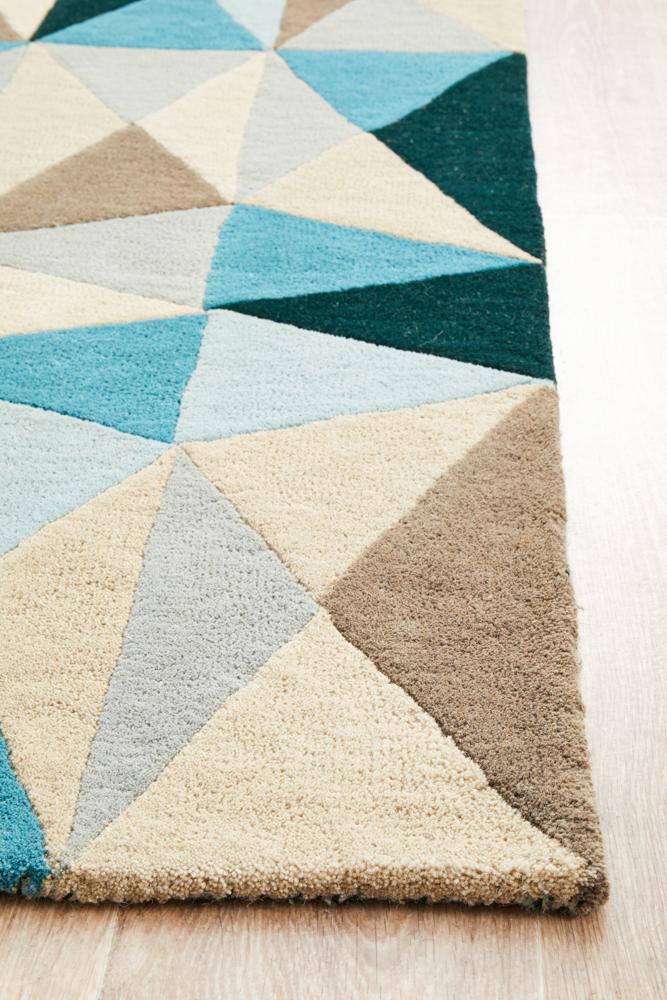 Turquoise Matrix Runner Rug