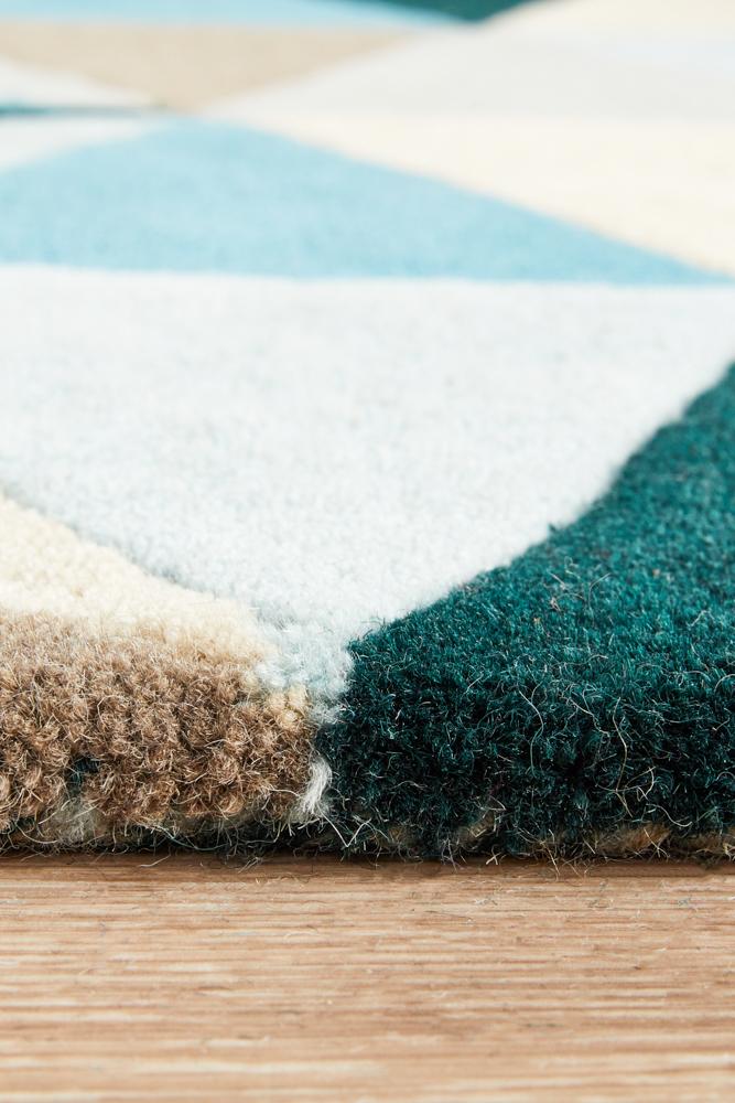 Turquoise Matrix Runner Rug