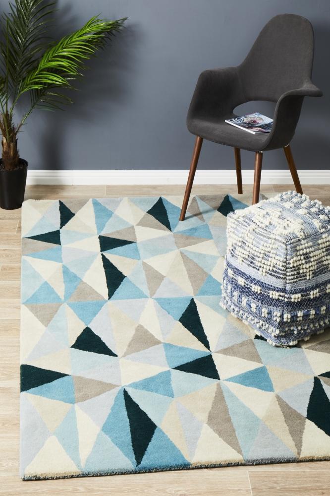 Turquoise Matrix Rug