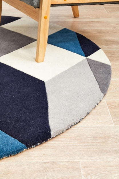 Steel Matrix Round Rug