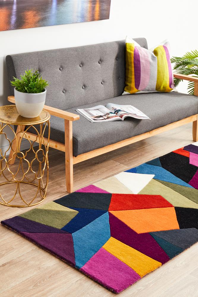 Crayon Matrix In Multi Coloured : Runner Rug