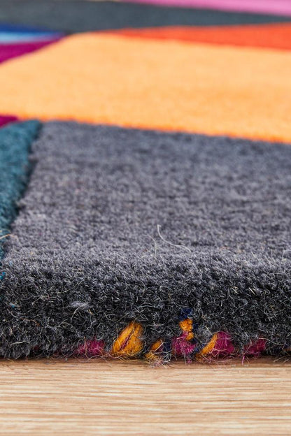 Crayon Matrix In Multi Coloured : Runner Rug