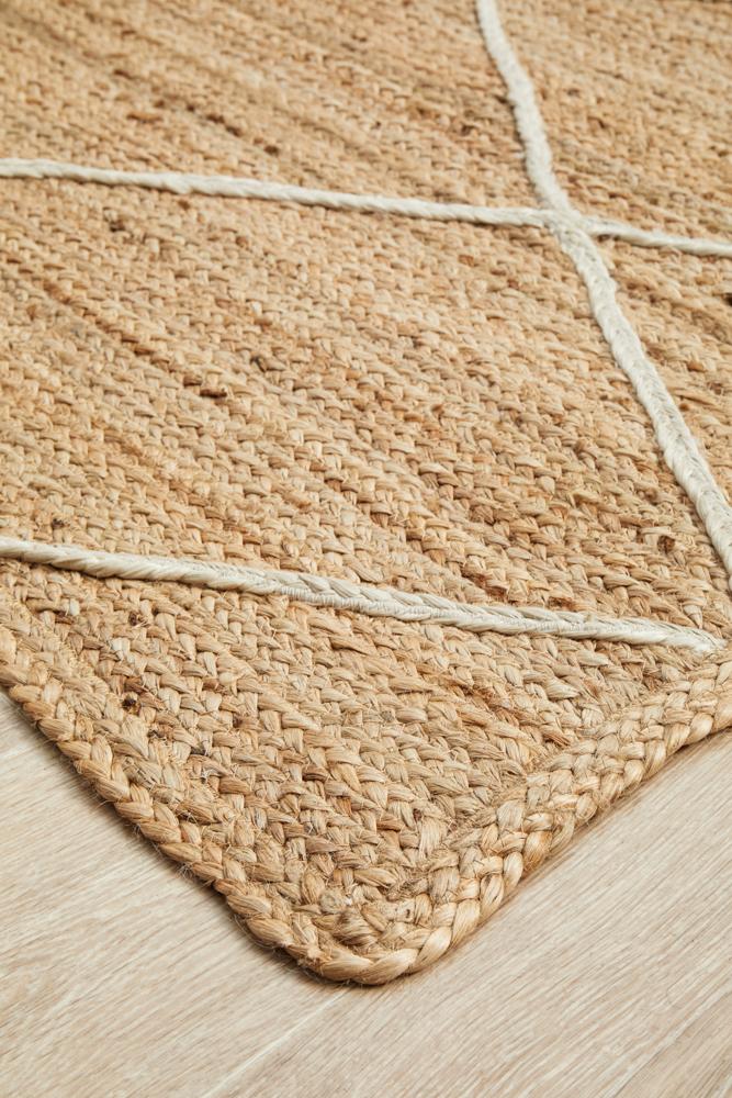 Noosa Cross Rug In Natural