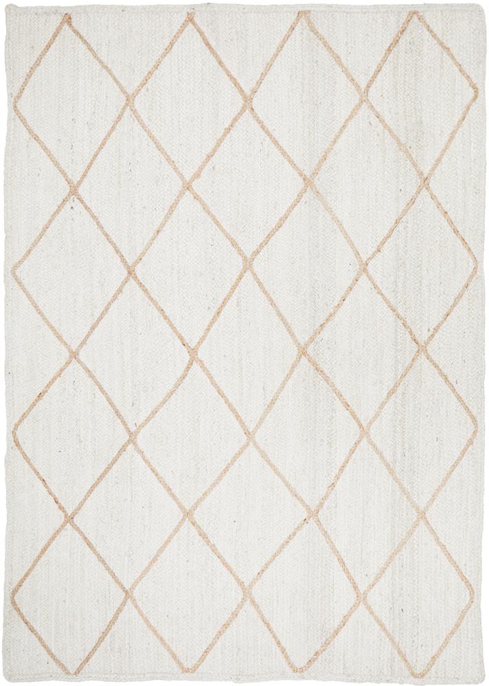 Noosa Cross Rug In White