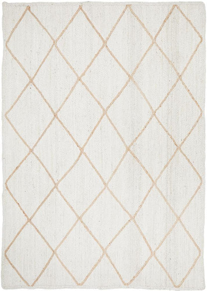 Noosa Cross Rug In White