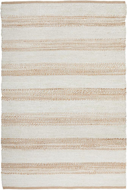 Noosa Stripes Rug In White And Natural