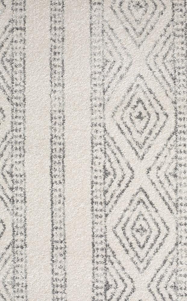 Oasis Salma White And Grey Tribal Runner Rug