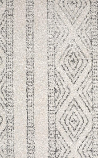 Oasis Salma White And Grey Tribal Runner Rug