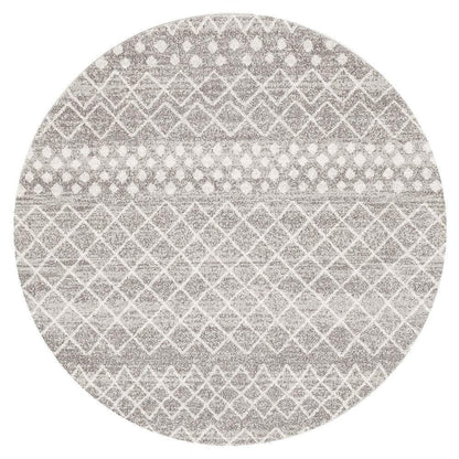 Oasis Selma Silver Tribal Round Rug