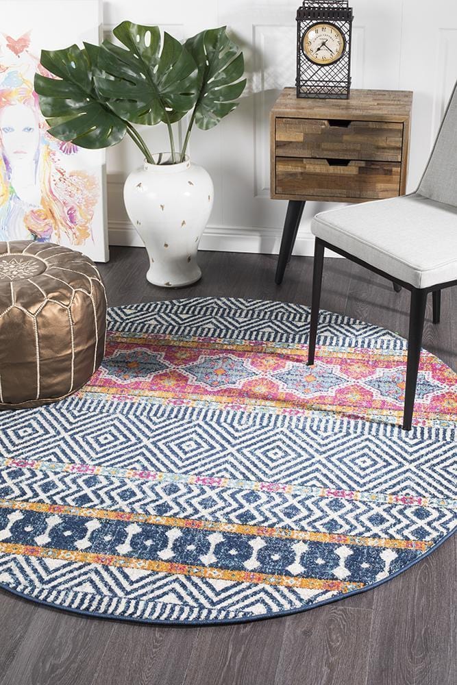 Oasis Sabrina Multi Tribal Round Rug