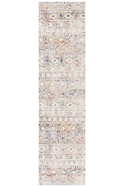 Oasis Ismail Multi Grey Rustic Runner Rug