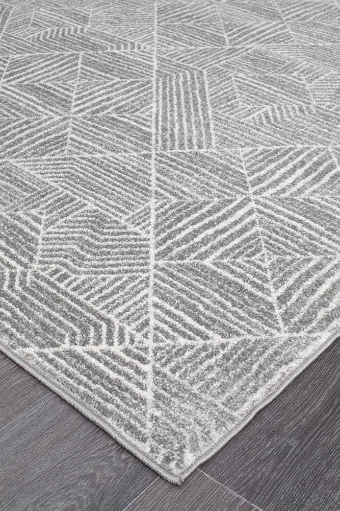 Oasis Kenza Contemporary Silver Runner Rug