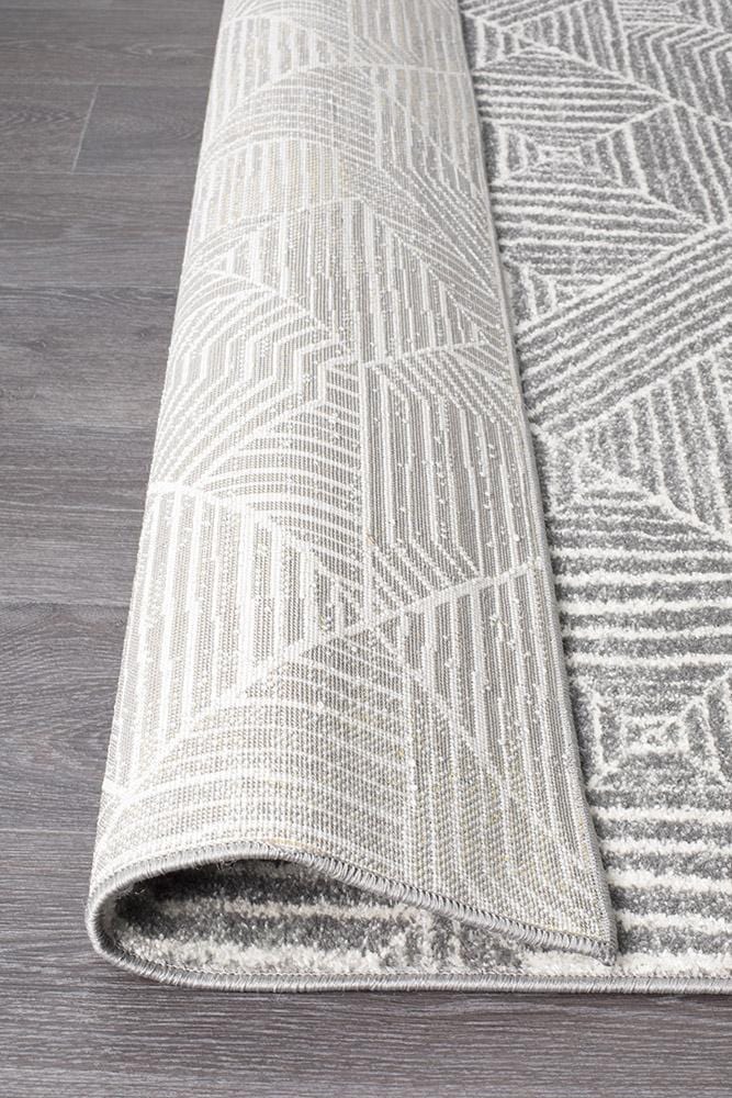 Oasis Kenza Contemporary Silver Runner Rug