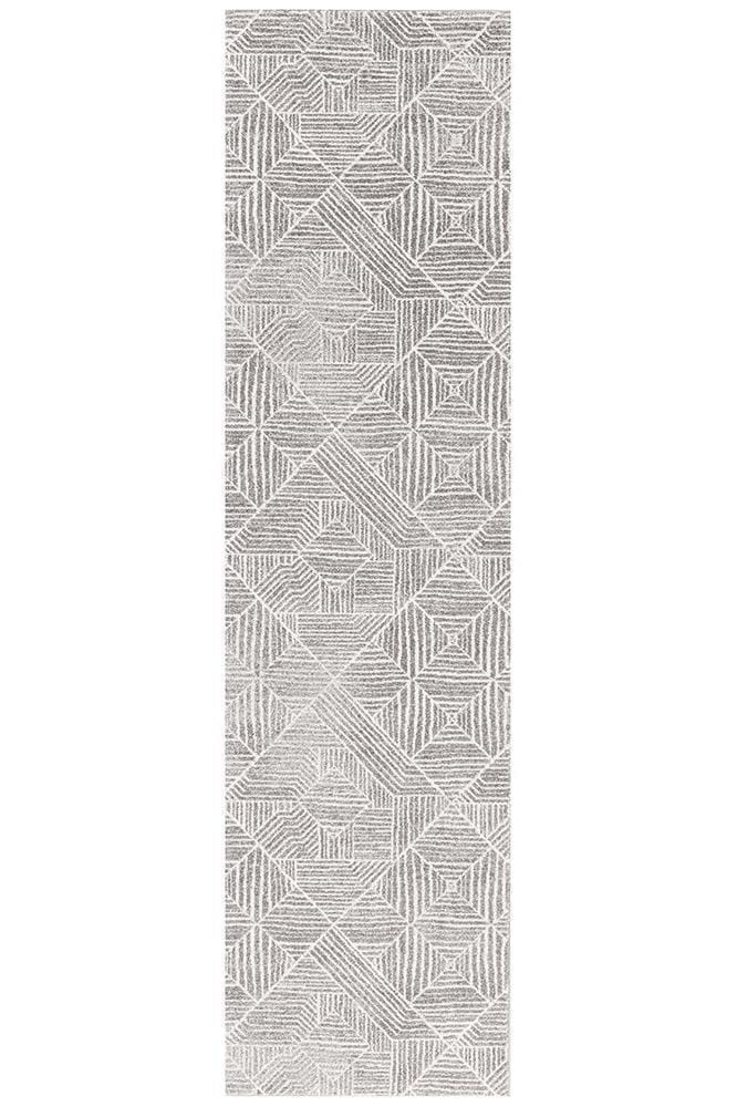 Oasis Kenza Contemporary Silver Runner Rug