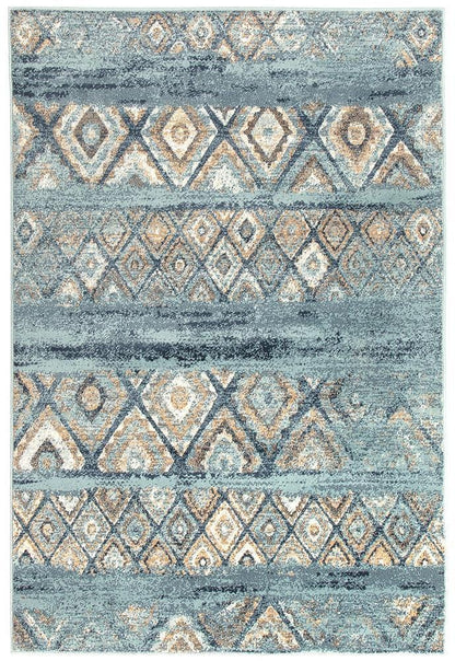 Oxford Mayfair Contrast Blue Rug