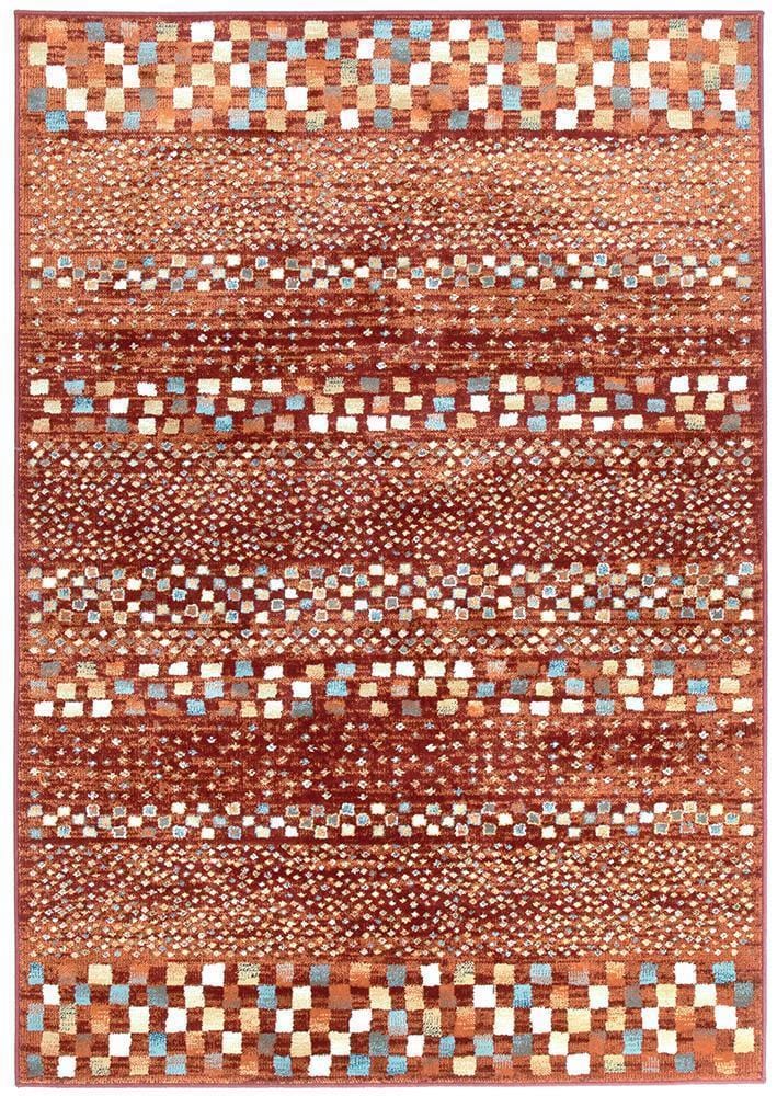 Oxford Mayfair Squares Rust Rug