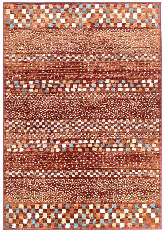 Oxford Mayfair Squares Rust Rug