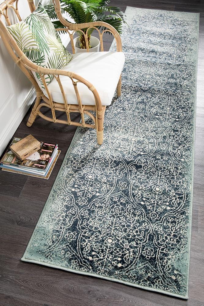 Oxford In Denim Blue: Runner Rug
