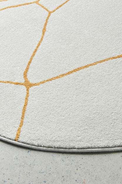 Paradise Amy Gold Round Rug