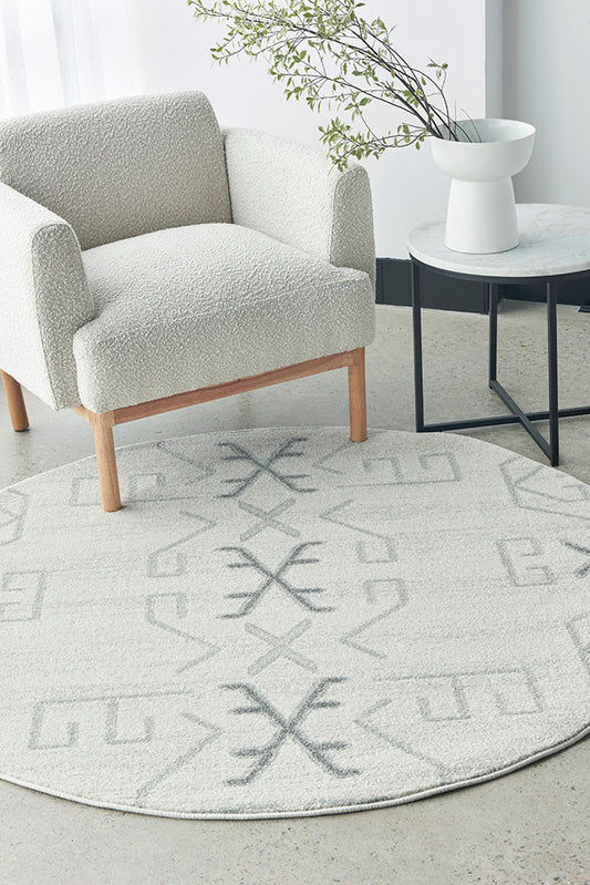 Paradise Cala Grey Round Rug