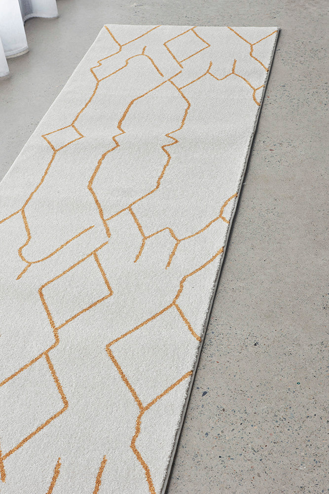 Paradise Ivy Gold Runner Rug