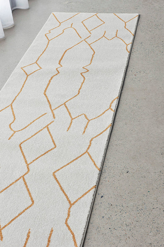 Paradise Ivy Gold Runner Rug