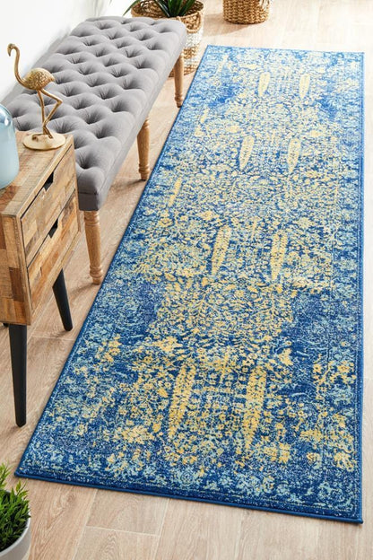 Radiance Royal Blue Runner Rug