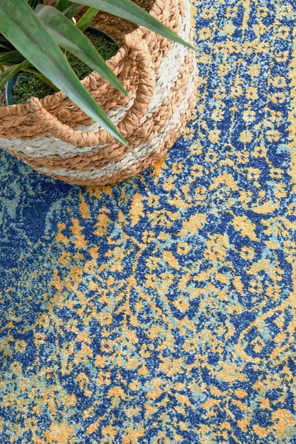 Radiance Royal Blue Runner Rug