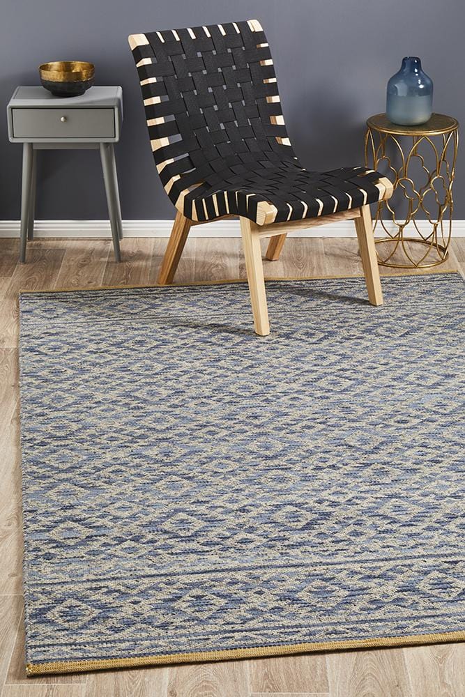 Relic Harvey Blue Natural Rug - Far Fetch Rugs