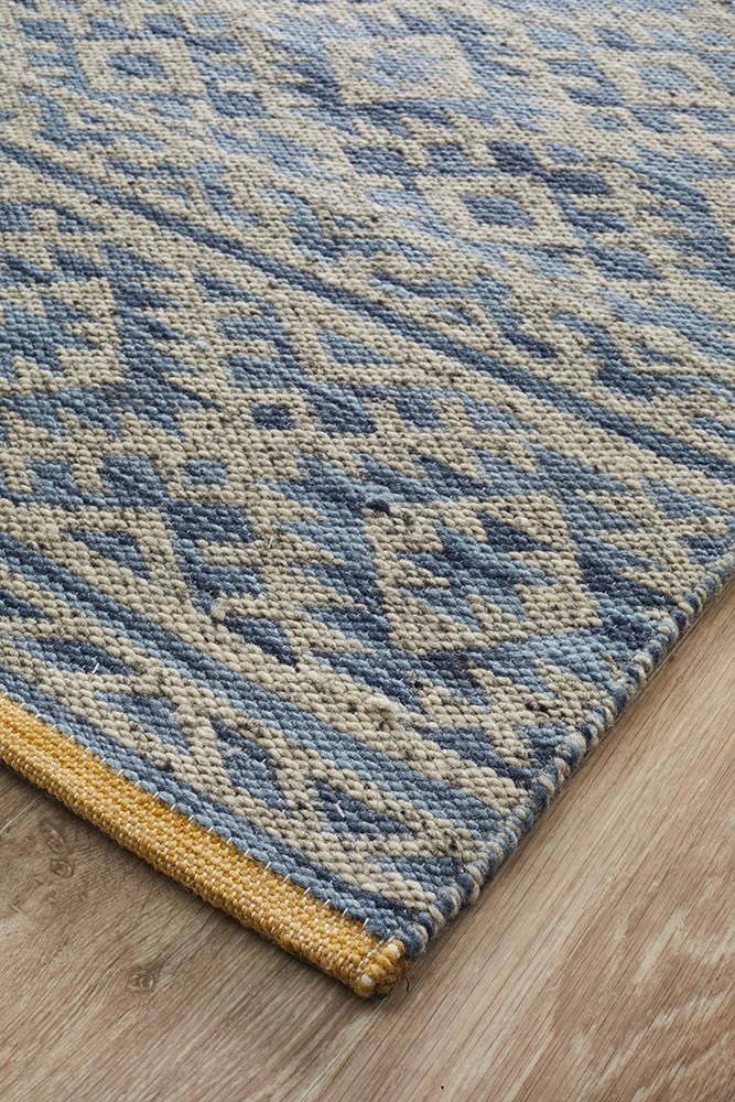 Relic Harvey Blue Natural Rug - Far Fetch Rugs