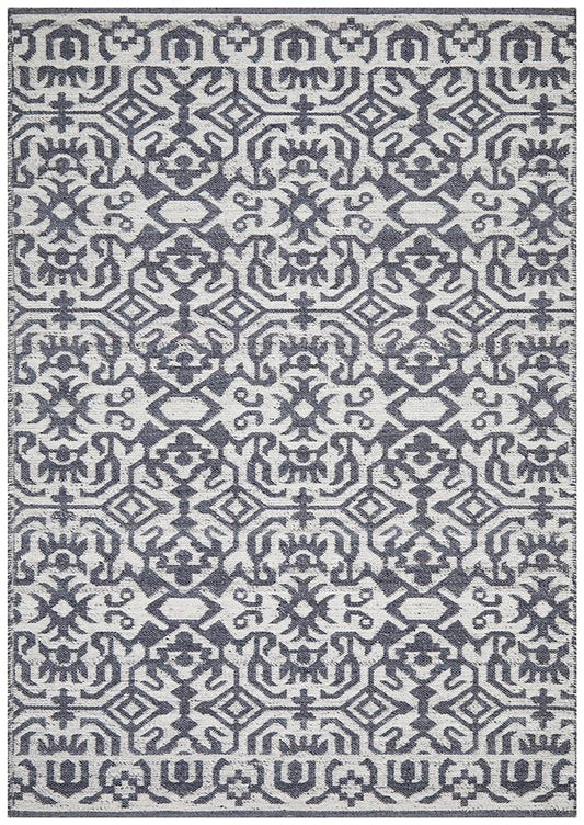 Relic Kian Silver Navy Rug - Far Fetch Rugs