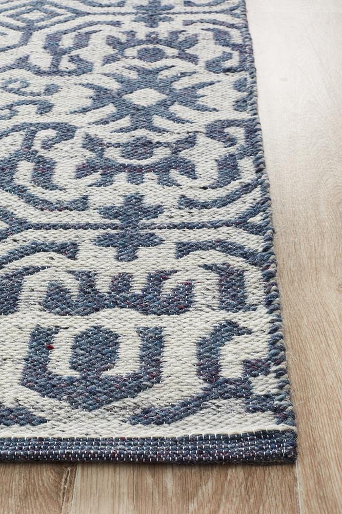 Relic Kian Silver Navy Rug - Far Fetch Rugs