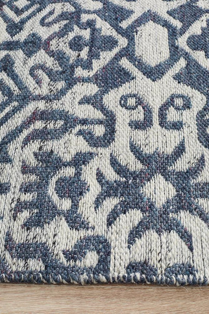 Relic Kian Silver Navy Rug - Far Fetch Rugs