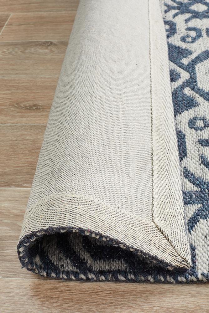 Relic Kian Silver Navy Rug - Far Fetch Rugs