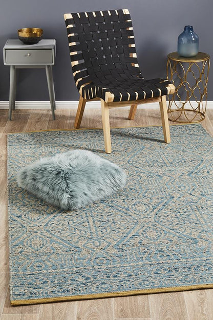 Relic Hunter Blue Grey Rug - Far Fetch Rugs