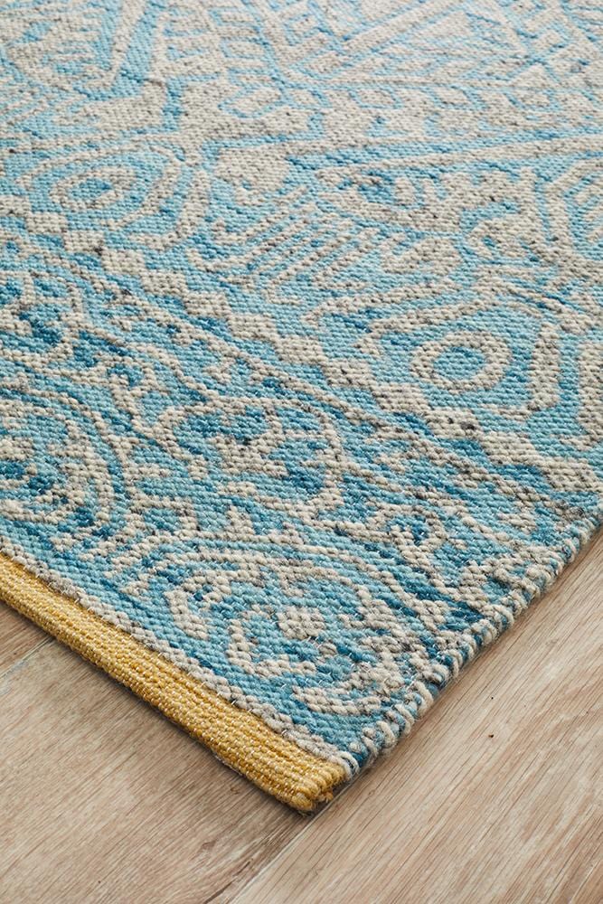 Relic Hunter Blue Grey Rug - Far Fetch Rugs