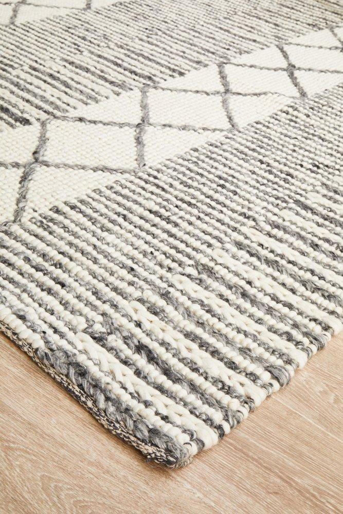 Skandi Grey & White Rug