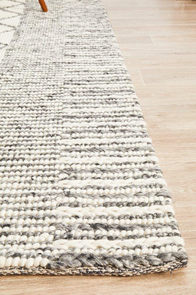 Skandi Grey & White Rug