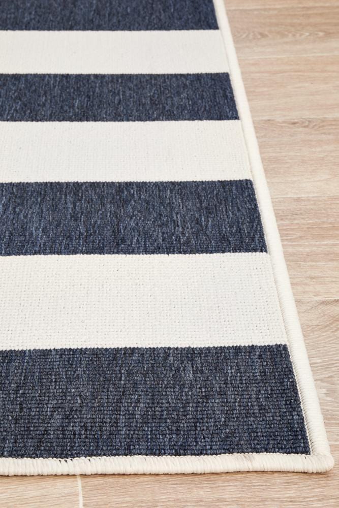 Seaside Stripes Navy & White Rug