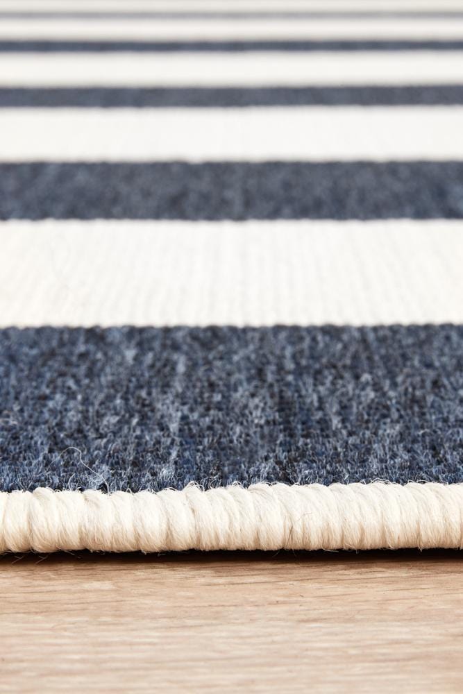 Seaside Stripes Navy & White Rug