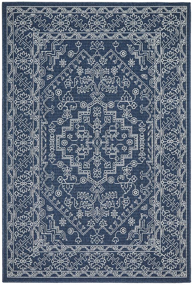 Seaside Tribal Navy Rug