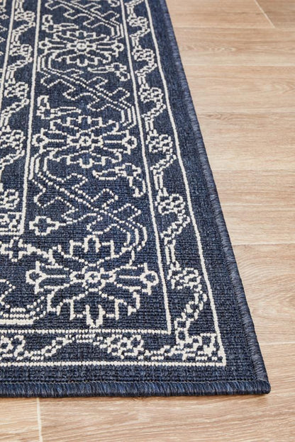 Seaside Tribal Navy Rug