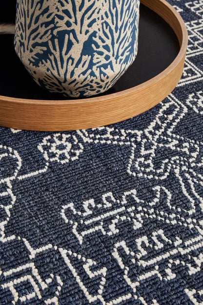 Seaside Tribal Navy Rug