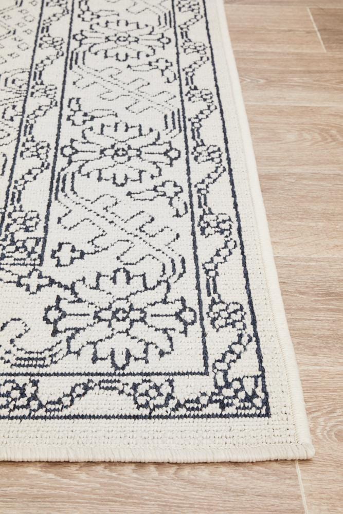 Seaside Tribal White Rug